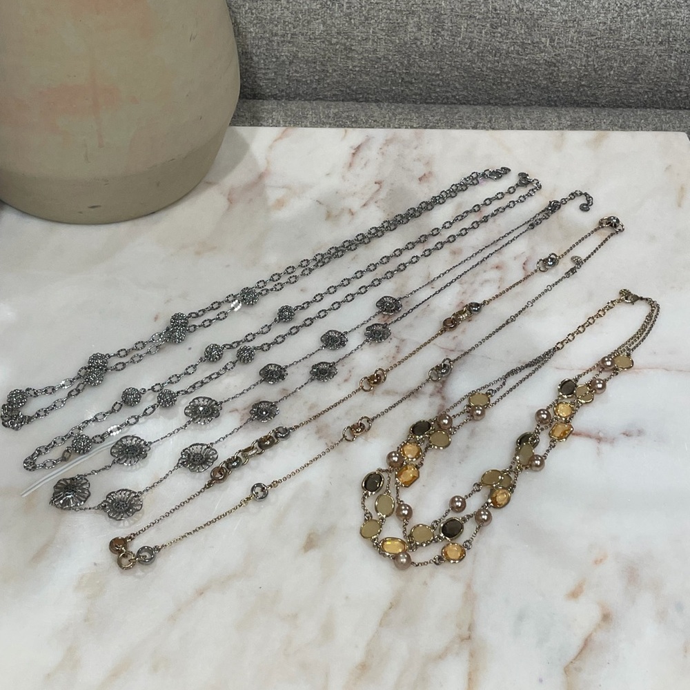 Talbots 5 Item Layering Necklace Bundle